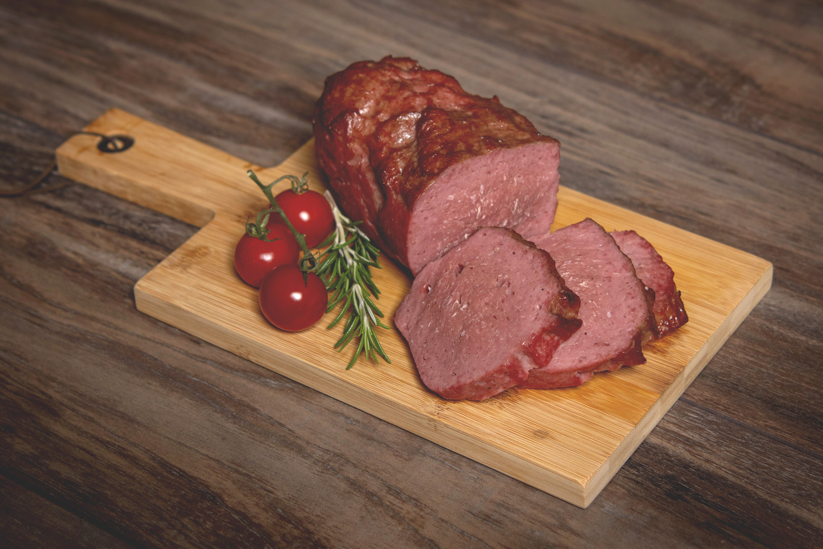 fleisch rind galloway leberkaese gebacken